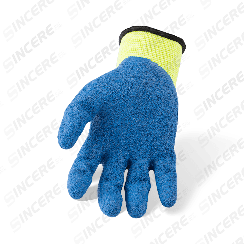 13 Gauge Polyester Latex Crinkle 3/4 getauchte Arbeitshandschuhe — Hi-Vis Gelb 13 Gauge Polyester Latex Crinkle 3/4 getauchte Arbeitshandschuhe — Hi-Vis Gelb