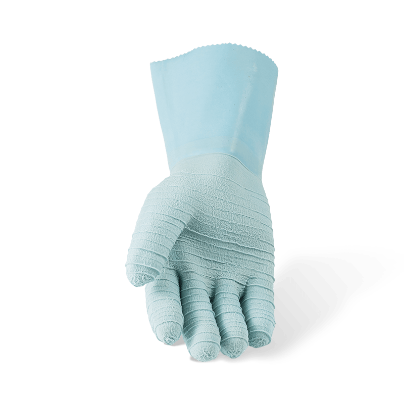 Vollständig beschichtete Arbeitshandschuhe aus Baumwolle mit Fleecefutter und Latex — 27 cm verlängerte Manschette