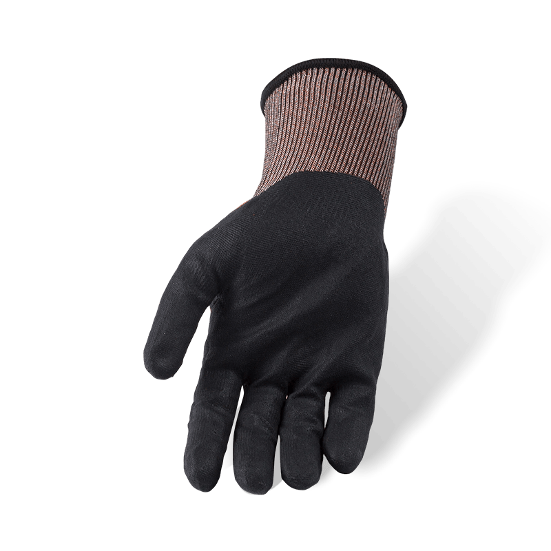 Schnittfeste Handschuhe der Stärke 21 ANSI A4 mit schwarzer Nitril-Sandpalmenbeschichtung — ultra-exteröse Feinstärke Schnittfeste Handschuhe der Stärke 21 ANSI A4 mit schwarzer Nitril-Sandpalmenbeschichtung — ultra-exteröse Feinstärke