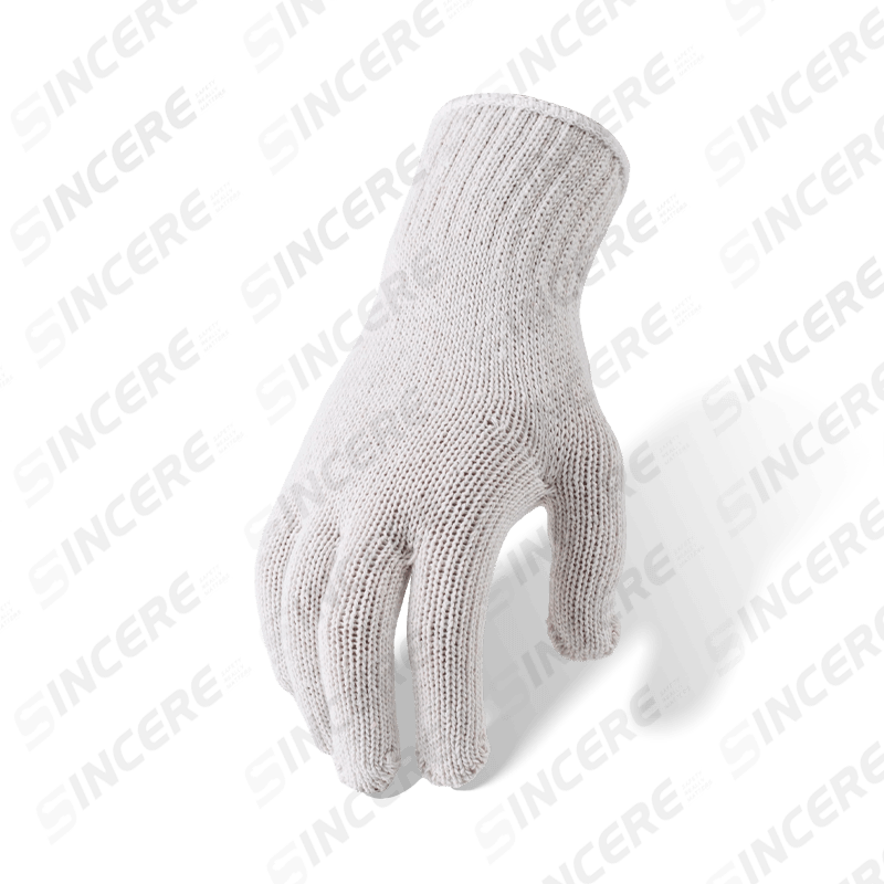 10 Gauge Strickhandschuhe aus natürlicher Baumwolle — Ungebleichter wirtschaftlicher Allzweckschutz