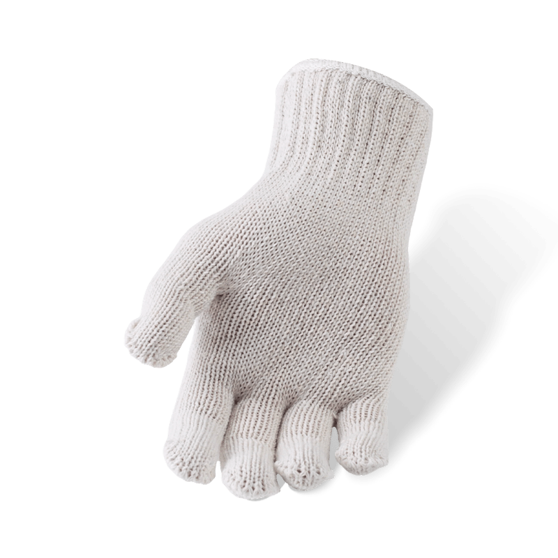 10 Gauge Strickhandschuhe aus natürlicher Baumwolle — Ungebleichter wirtschaftlicher Allzweckschutz
