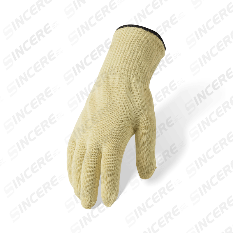 7 Gauge Aramid-Außenmaterial mit 10 Gauge Baumwoll-Innenfutter — hitzebeständige isolierte Handschuhe der Stufe 2