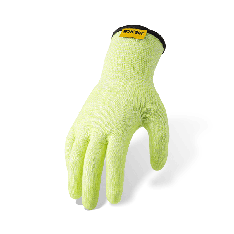 Schnittfeste Handschuhe der Stärke 18 ANSI A6 mit durchsichtiger Silikonhandfläche und Fleece-Futter — thermischer Hochschnittschutz für den Winter Schnittfeste Handschuhe der Stärke 18 ANSI A6 mit durchsichtiger Silikonhandfläche und Fleece-Futter — thermischer Hochschnittschutz für den Winter