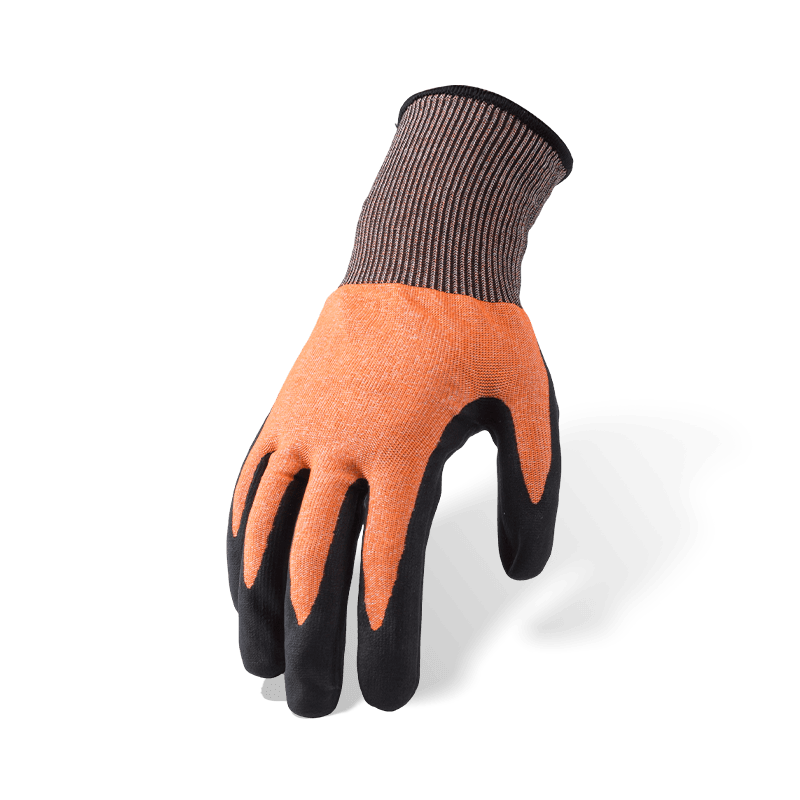 Schnittfeste Handschuhe der Stärke 21 ANSI A4 mit schwarzer Nitril-Sandpalme — Ultrafeine Geschicklichkeit Schnittfeste Handschuhe der Stärke 21 ANSI A4 mit schwarzer Nitril-Sandpalme — Ultrafeine Geschicklichkeit