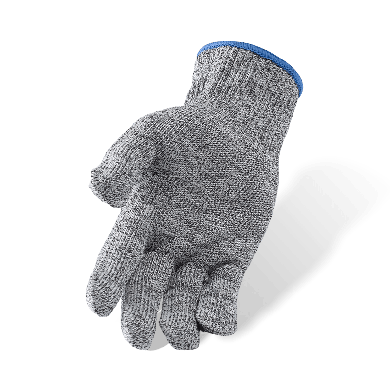 Schnittfeste Strickhandschuhe ANSI A5 HPPE der Stärke 10 — unbeschichtetes Futter für maximale Atmungsaktivität
