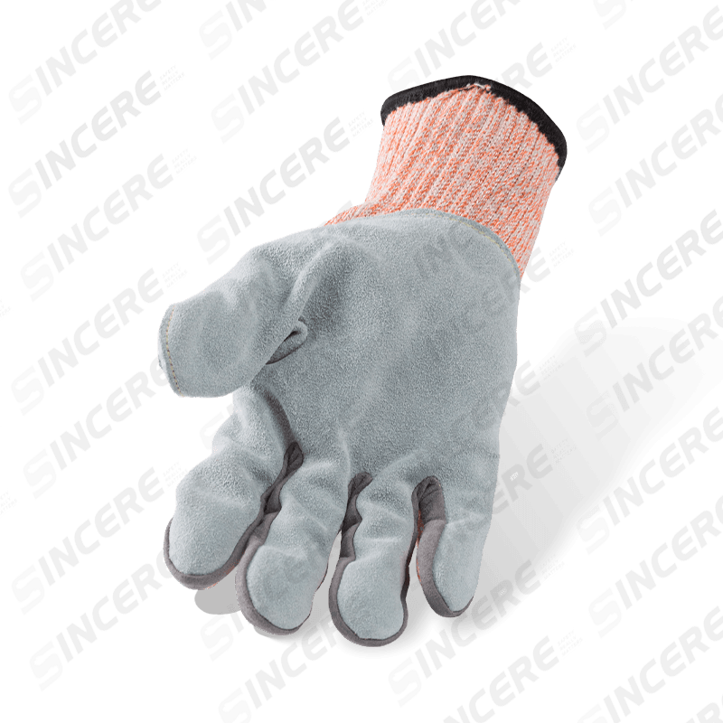Schnittfeste Handschuhe der Stärke 7 ANSI A9 mit Handfläche aus Vollnarbenleder und verstärktem Daumen-Schritt — Maximaler Schnittschutz Schnittfeste Handschuhe der Stärke 7 ANSI A9 mit Handfläche aus Vollnarbenleder und verstärktem Daumen-Schritt — Maximaler Schnittschutz