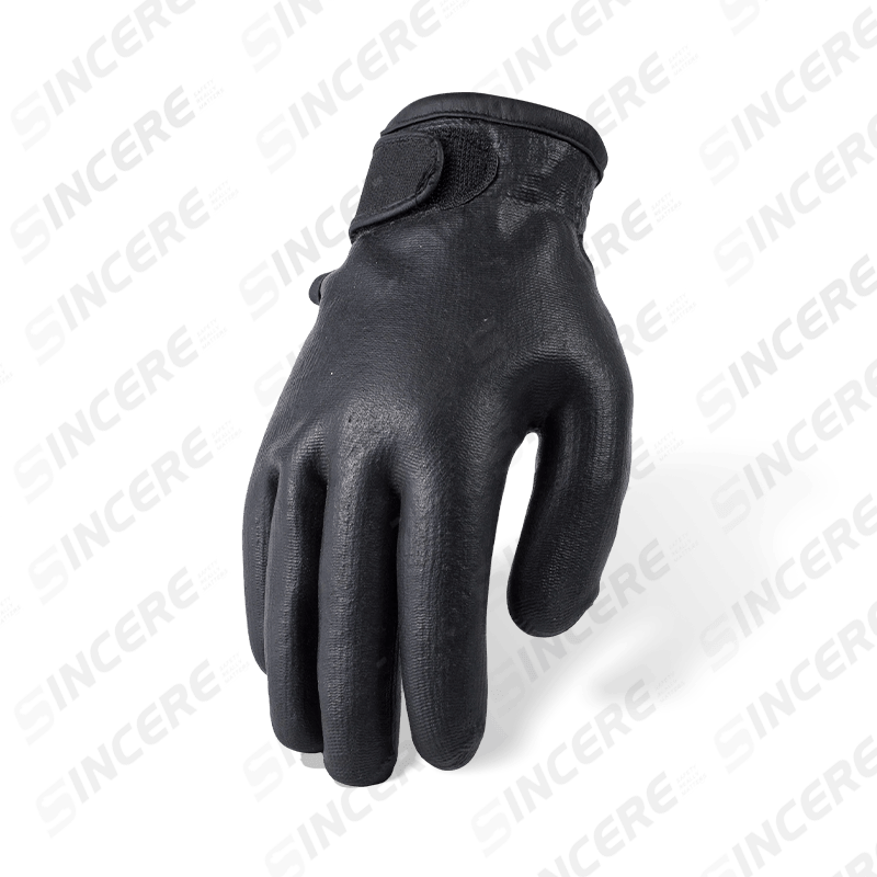 Vollständig beschichtete Handschuhe aus Nitril-Mikroschaum der Stärke 15 mit 10-Gauge-Acrylfleece-Futter und gebundener Manschette — wasserdichte Thermoskanne für den Winter