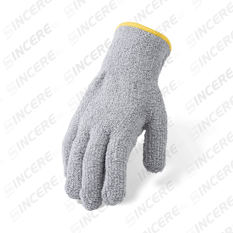 Hitzebeständige Handschuhe aus Frotteetuch aus 100 % Baumwolle — Industrieller Wärmeschutz für die Handhabung bei Hitze