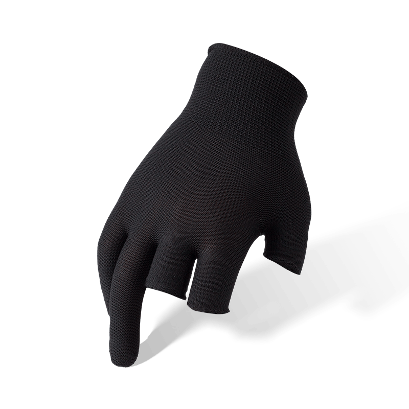 3-fingerlose Polyesterhandschuhe der Stärke 13 mit gepunkteter Handfläche aus PVC — Dexterity Grip-Arbeitshandschuhe